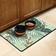 Aloha Dog Food Spill Mat - Colorful Exotic Pet Placemat - 4-Layer ...