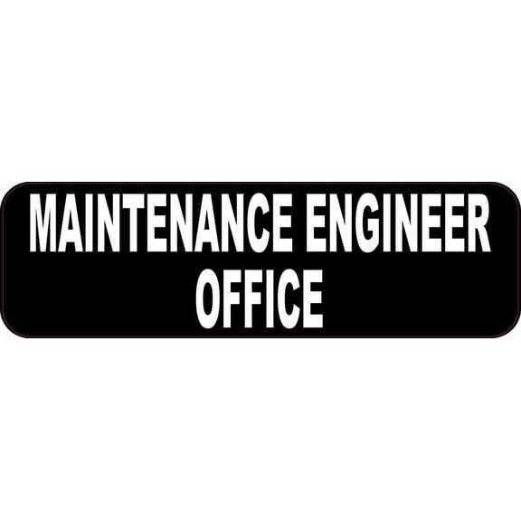 StickerTalk Maintenance Engineer Office Vinyl Sticker, 10 inches x 3 inches
