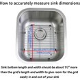 thumbnail image 3 of 2025 Latest Model Kitchen Sink Grid, 11-3/4" x 13-1/4" Sink Protectors for Kitchen Sink with Center Drain, S, 3 of 5