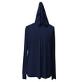 thumbnail image 3 of UPF50+ Protective Mens Hooded Sun Shirt Lightweight Long Sleeve Outdoor Performance Athletic Pullover For, 3 of 4