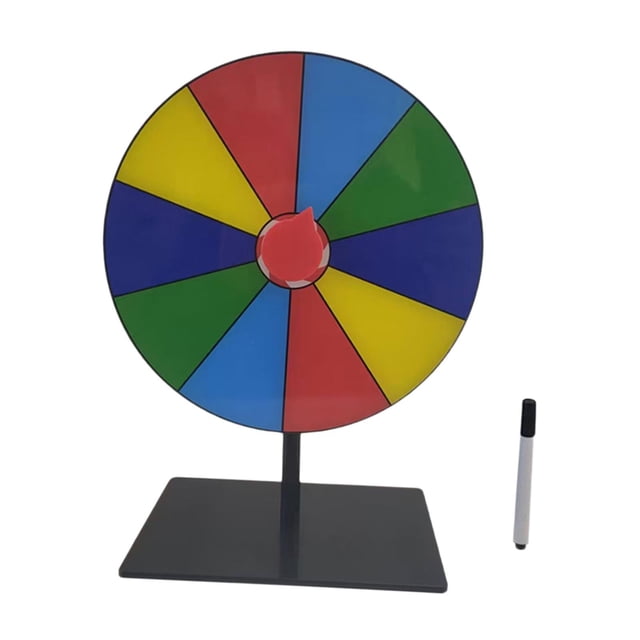 yingyy Roues de Prix et Plateau Tournant, Stylo Effaçable et Réutilisable, Activités Interactives de Carnaval, Stable, Modifiable et Effaçable, 10 Compartiments