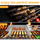 thumbnail image 5 of Brochetas para parrilla de 3 vías con mango, brochetas de acero inoxidable para barbacoa, brochetas para carne, pollo, salchichas, B, 5 of 6