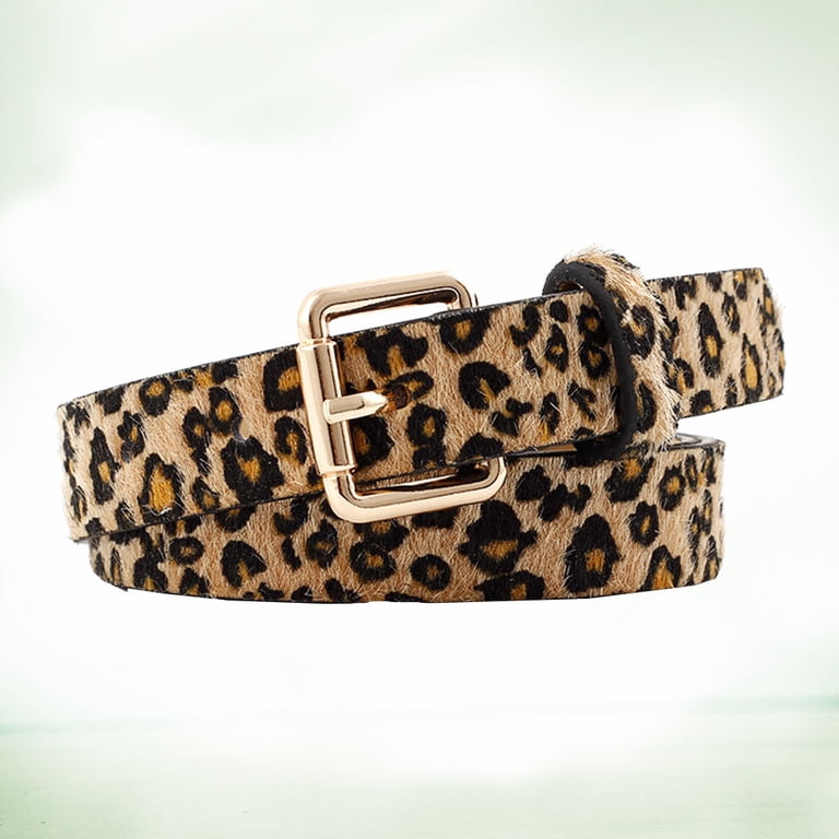 SOPOTUTU Leopard PU leather Belt Women display picture 2