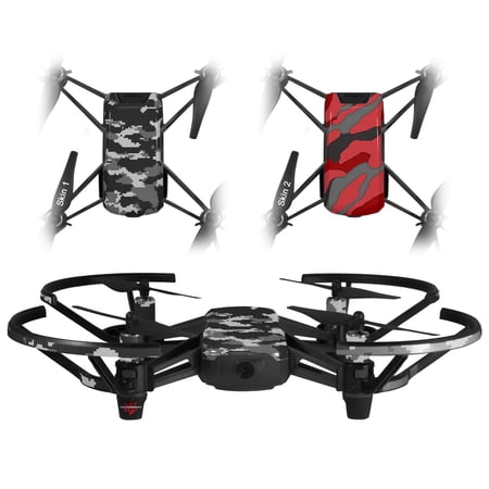Skin Decal Wrap 2 Pack for DJI Ryze Tello Drone WraptorCamo Digital Camo Gray DRONE NOT INCLUDED