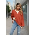 thumbnail image 3 of Camisetas de Larga para Mujer Naranja XL, 3 of 5