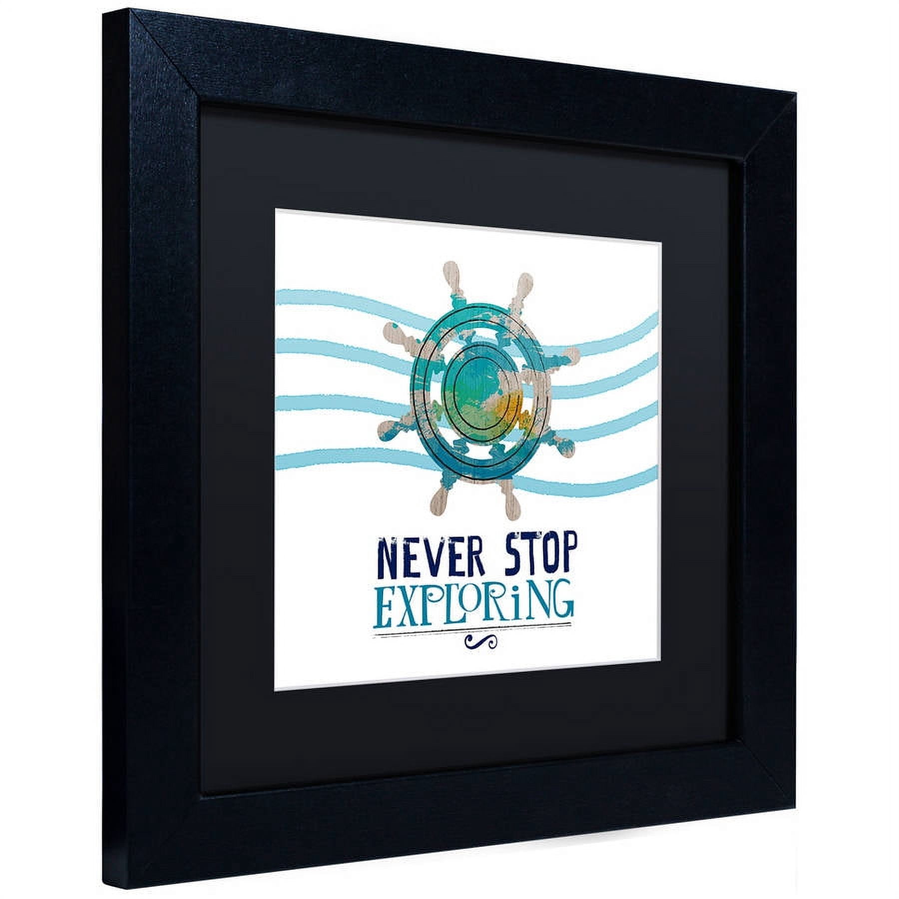 Trademark Fine Art "Exploring" Canvas Art by Lisa Powell Braun, Black Matte, Black Frame