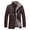 Coffee, variant on WREESH Fashion Winter Coat Men'S Casual Solid Color Buttons Pockets Long Sleeve Hoodless Casual Outwear Black