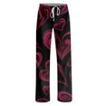 thumbnail image 5 of Love Heart Print Pajama Pants for Women Valentine Sleep Pants Wide Leg Comfortable Pajama Bottoms with Drawstring Waist Hot Pink L, 5 of 6