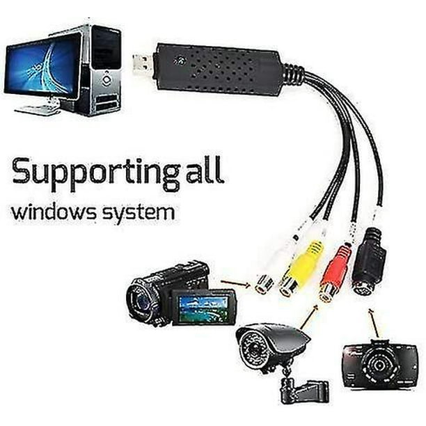 Adaptador de captura de audio Usb Vhs Vcr Tv a Dvd Converter Dispositivo de grabadora de video digital para PC con Windows