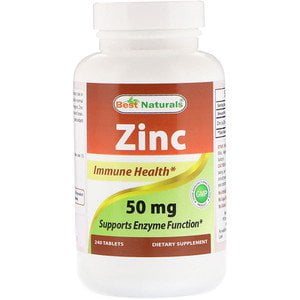 Best Naturals, Zinc, 50 mg, 240 Tablets (Pack of