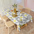 thumbnail image 3 of Yellow Lemon Fruit Slices White Pattern Rectangle Tablecloth 60"x102",Waterproof Polyester Rectangle Table Cloth, Wipeable Spillproof Polyester Tablecloth for Dining, Camping, Indoor and Outdoor, 3 of 6