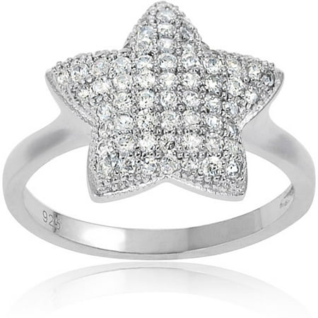 Brinley Co. CZ Sterling Silver Star Ring