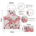 thumbnail image 7 of Pioneer Flower Floral Print Pattern Apron-Garden Aprons for Women with Pockets-Cotton Linen Waterproof Kitchen Cooking Gardening Aprons Adjustable for Kitchen,Cooking,BBQ and Salon 33x27 Inch, 7 of 7