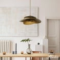 thumbnail image 3 of Hunter - Hiro 1-light Alturas Gold, Large Pendant Light, Dimmable, Modern Style, Cone Shaped, for Bedrooms, Dining, Living Rooms - 48154, 3 of 8