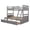 Gray-A, variant on Twin Over Full Bunk Bed with Storage Drawer, Solid Wood Bunk Bed Frame with Ladders & Safety Guardrail, Bedroom Furniture for Kids, Teens, Adults, Espresso