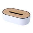 thumbnail image 1 of GUOOL Wooden Tissue Box Paper Storage Box for Restaurants Bars Conference Room Bar Office White, 1 of 9