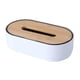 thumbnail image 1 of Caja de pañuelos, caja de almacenamiento de papel, caja de pañuelos, dispensador de servilletas para sala de estar y oficina blanco, 1 of 9
