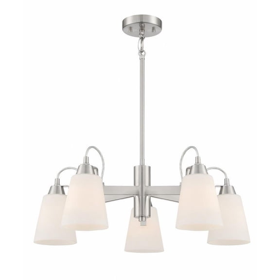 5 Light Chandelier-Brushed Nickel Finish Bailey Street Home 57-Bel-4567065