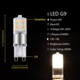 thumbnail image 1 of Lámpara de maíz LED G9 AC220V 3W, luz blanca cálida no estroboscópica, adecuada para lámpara de araña de cristal, puede reemplazar a lámpara halógena de 50 vatios, 1 of 4