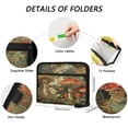 thumbnail image 3 of Accordion File Organizer with Zip Closure 13 Pockets Expanding File Folder Letter A4 Paper Document Organizer for Home Office Red Mushrooms, 3 of 7