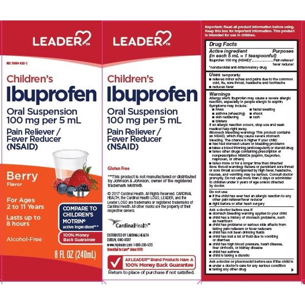 Leader Children's Ibuprofen Liquid, Berry, 8oz 096295131598A560