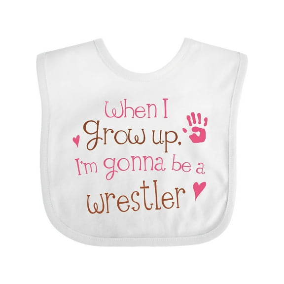 Inktastic Wrestling Future Wrestler Girls Boys or Girls Baby Bib
