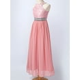 thumbnail image 5 of vastwit Flower Girls Halter Bridesmaid Dress Kids Chiffon Lace Wedding Pageant Formal Evening Gown Pink 12, 5 of 7