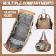 thumbnail image 3 of Multifunctional Travel Organizer Bag for Ladies - Doubles as a Stylish Backpack, Crossbody and Shoulder Bag, Boasts Great Storage Capacity(Khaki), 3 of 7