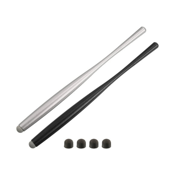 Unique Bargains 2pcs Stylus Pens for Touch Screens Slim Capacitive Stylus Pen for All Capacitive Touch Screen Device with 4 Fiber Tips