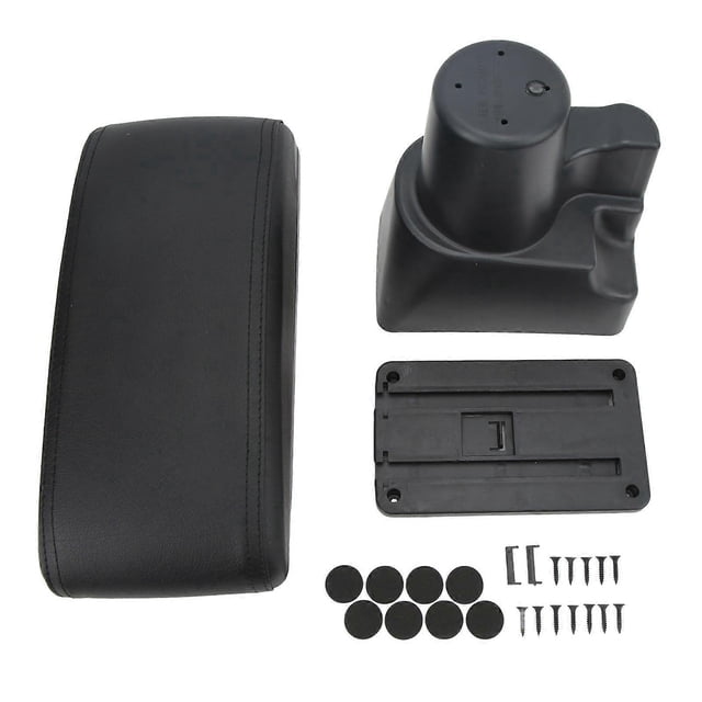 Center Console Armrest Storage Box with 3 USB Ports LED Ambient Light Dual Layer Adjustable Replacement for Kia Picanto