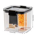 thumbnail image 2 of Cereal Dispenser Kitchen Storage Keeper Clear Sealed Jar Airtight Food Fresh Box Cereal Storage Container, 2 of 10