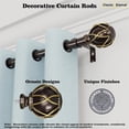 thumbnail image 3 of BloomFlower Curtain Rods 18-152 inch, for Window 144 Inch, Adjustable Length Heavy Duty Diameter 7/8 inch, Decorative Finials, Bronze, 3 of 9