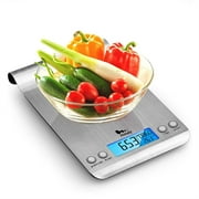 Himaly Digital Kitchen Scale, 11 lb Food Scale with LCD Screen for Cooking/Baking, Silver