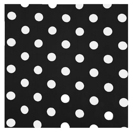 Decorative Cotton Polka Dots Tablecloth in 58"x58" Inch -Black