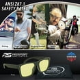 thumbnail image 4 of proSPORT Safety Glasses Yellow Mirrored Men Extra Large Wide Big Tall Protective Z87 Lens Work Glasses, 4 of 6