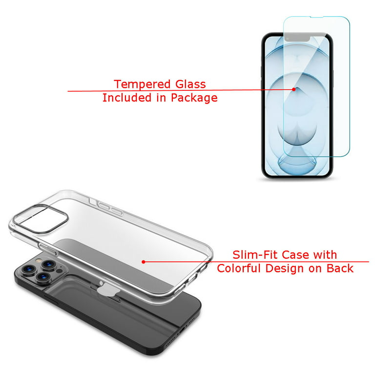 Shockproof Bumper Phone Case for iPhone 13 Pro Max, with Tempered Glass  Screen Protector, by OneToughShield ® - Zodiac / Libra