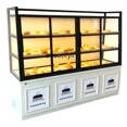 thumbnail image 2 of Una escaparate de pastelería, gabinete de pan, gabinete lateral, estante de exhibición comercial de vidrio para hornear pan, 2 of 4