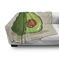 thumbnail image 3 of Avocado Soft Flannel Fleece Throw Blanket, Organic Freshness Theme with Digital Image of Half Cut Avocado Pieces, Cozy Plush for Indoor and Outdoor Use, 50" x 70", Multicolor, by Ambesonne, 3 of 6