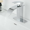 thumbnail image 4 of Bathroom Faucet Waterfall Single Handle/Hole Bathroom Sink Faucet 6“ Cover, 4 of 13