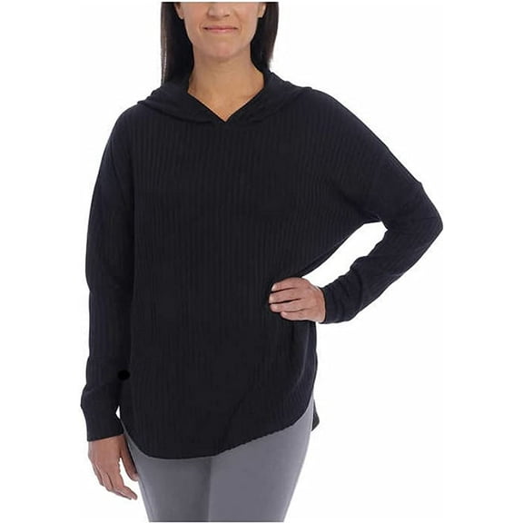 CHASER Ladies' Thermal Hoodie (Black, Medium)