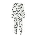 thumbnail image 6 of successthop Womens Pajama Sets Short Sleeve Long Pants Heart Valentine Crewneck Tops Bottom with Pockets Homewear White, 6 of 8
