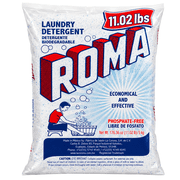 (2 pack) Roma Powder Laundry Detergent, Heavy Duty Cleaning for Stains, Grease and Dirt, 11.02 lbs