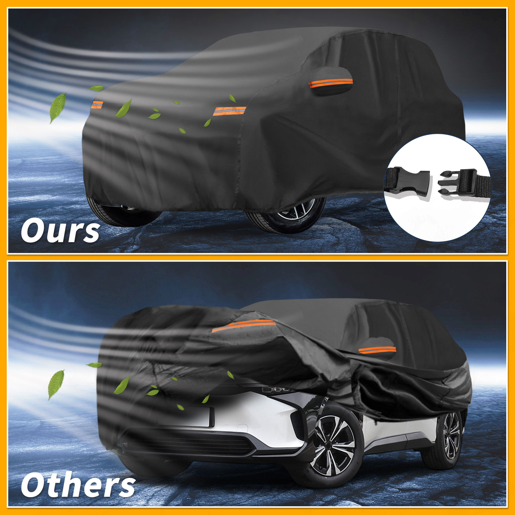 Unique Bargains Durable Waterproof Car Cover Black ["for Toyota BZ4X"]