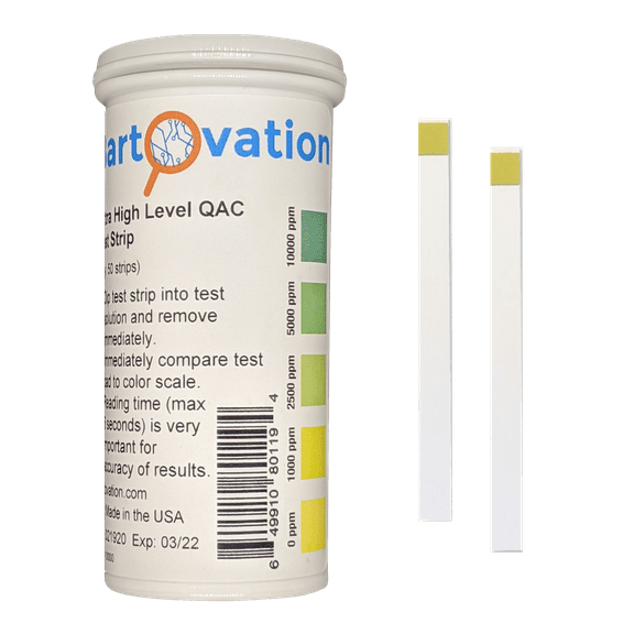Very High Level Quat Strips 0-10000ppm (50 Strip Vial)