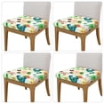 thumbnail image 2 of Easygdp Floral Vintage Square Chair Cushion Cover Stretch Chair Seat Covers Removable Washable for Hotel, Bedroom, Office, 2 of 9