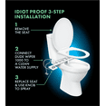DUDE Personal WIPER 1000™ Bidet Attachment, DualAction Nozzle, Easy 3