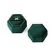 thumbnail image 2 of Estuche de caja de anillo hexagonal, organizador de anillos, caja de terciopelo, joyero de terciopelo para propuesta, aniversario, niñas, regalos de San Valentín EstiloC-Verde Sunnimix Titular de anillos, 2 of 8