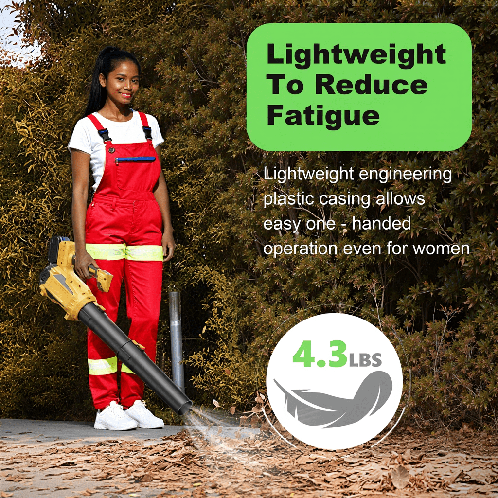 Leaf Blower Cordless, 21V Powerful Electric Leaf Blower with 4.0Ah Battery & Charger for Lawn Care, Patio, Dust, and Snow Cleaning