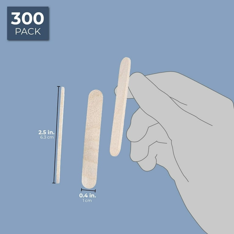 300 Pack Small Wooden Popsicle Sticks for Crafts, Bulk Small Wood Sticks for DIY