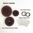 thumbnail image 2 of tamizeot Kit de Chignon Accessoires de Coiffure Haute Élasticité Fournitures Anniversaire Marron, 2 of 6